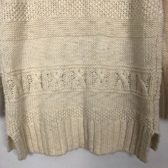 American Eagle Fisherman Wool Blend Old Money Academia Chunky Sweater Sz Medium - Picture 8 of 11